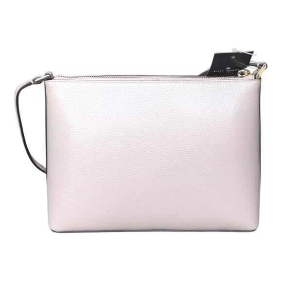Kate Spade New York Leila Medium Crossbody Bag Pebbled Leather Cozy Gray NWT - Picture 4 of 16